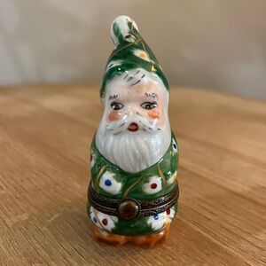 Limoges Porcelain Santa St Nicholas Box-Preowned